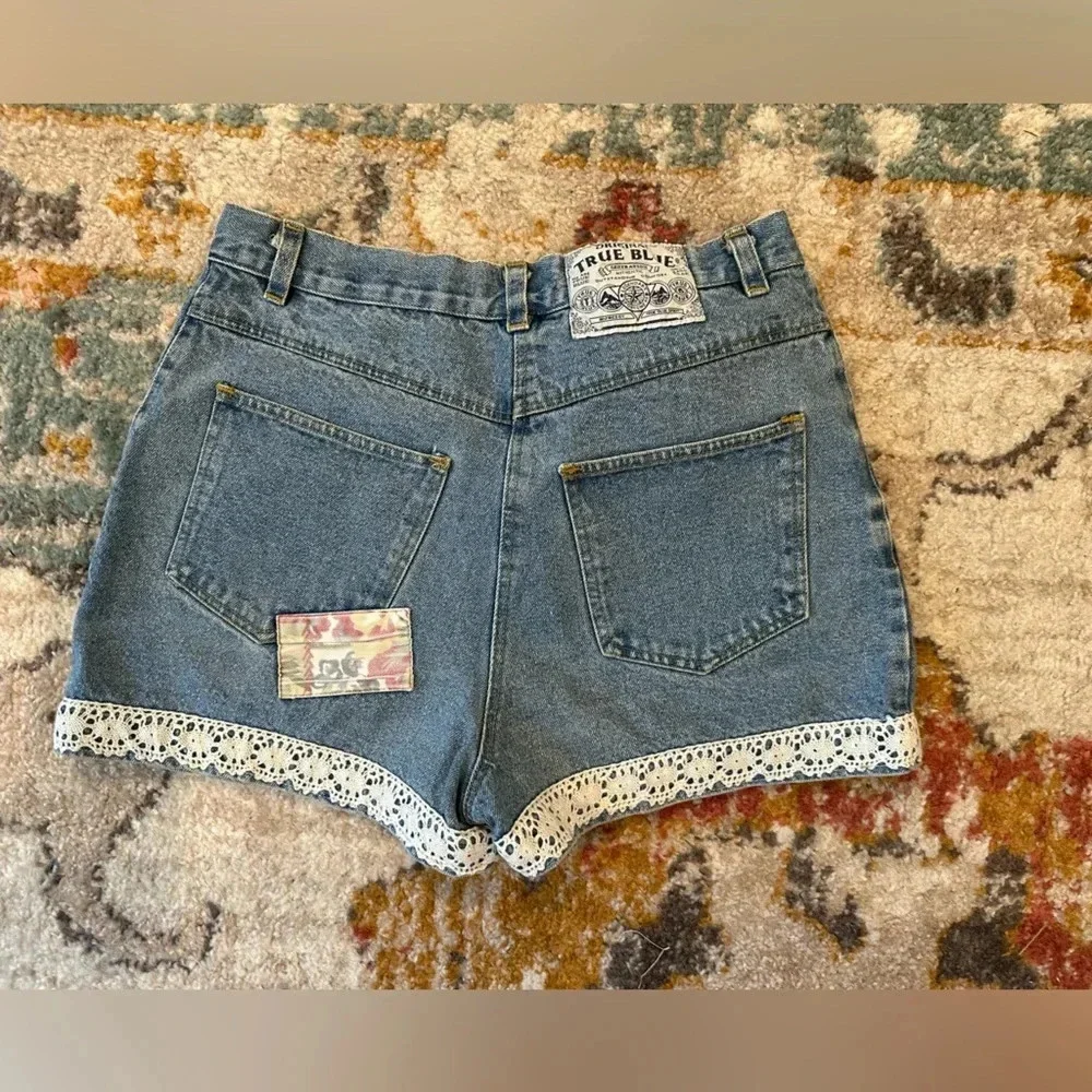 High waist denim shorts